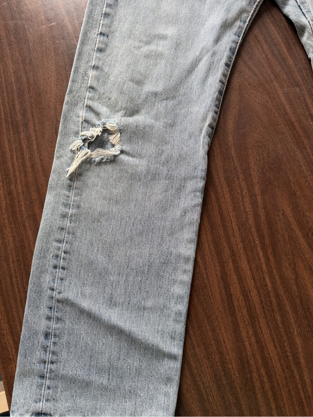 Levi's Men's 501 Straight Distressed Jean - Picture 4 of 8
